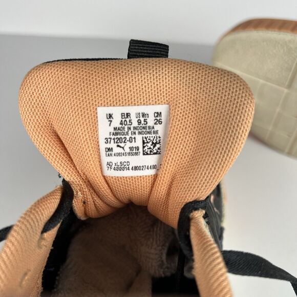 Puma Sz 9.5 Cali Sport Mix Wn's Leather Black Marshmallow Athletic Shoes Kicks - Picture 7 of 7